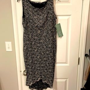 Blu Sage Black & Silver Cocktail Dress Size 12
